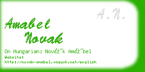 amabel novak business card